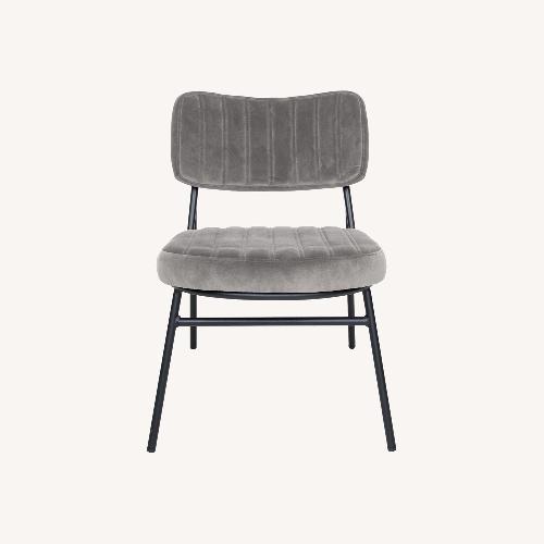 Used Marilane Velvet Accent Chair Metal Legs Grey for sale on AptDeco