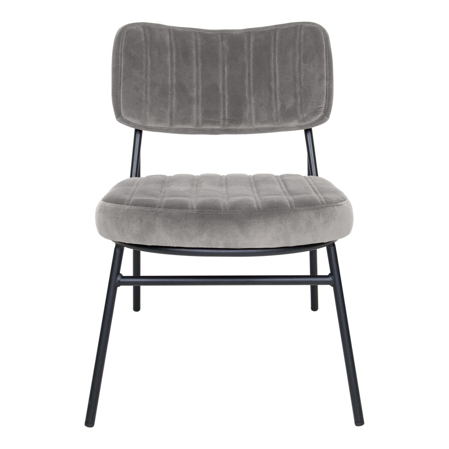 Marilane Velvet Accent Chair Metal Legs Grey - image-8