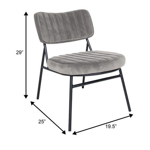 Used Marilane Velvet Accent Chair Metal Legs Grey for sale on AptDeco