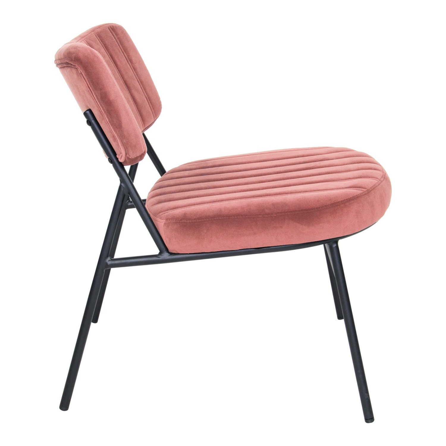 Marilane Velvet Accent Chair Metal Legs Pink - image-8