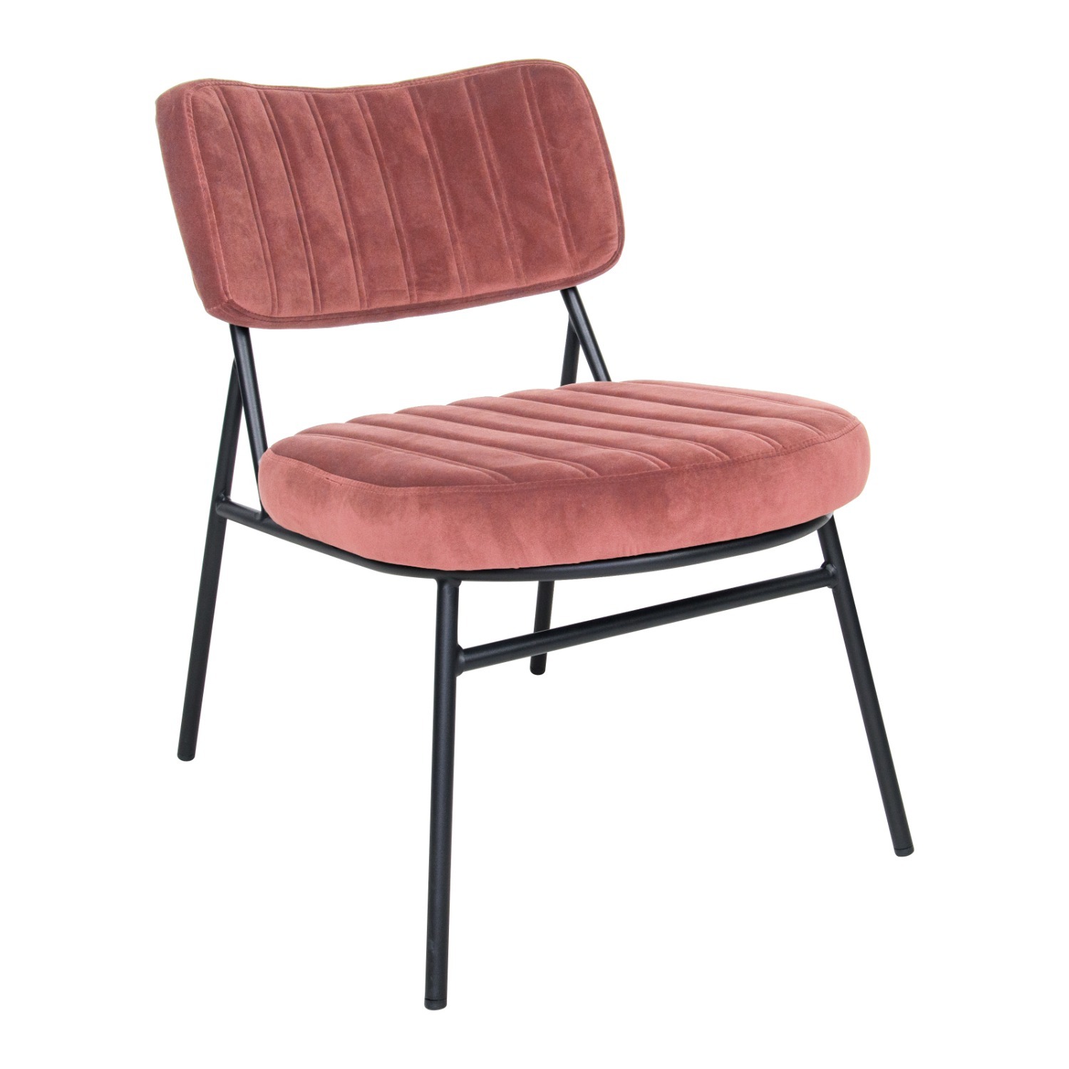 Marilane Velvet Accent Chair Metal Legs Pink - image-2