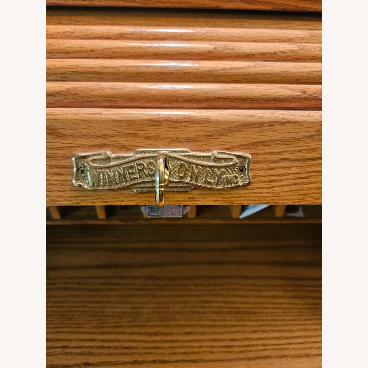 Winners Only Solid Oak Roll-Top Desk - image-4