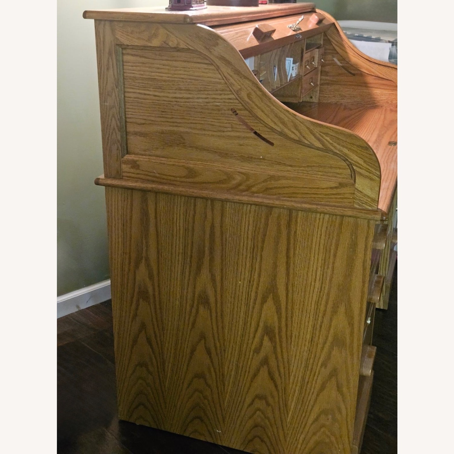 Winners Only Solid Oak Roll-Top Desk - image-3