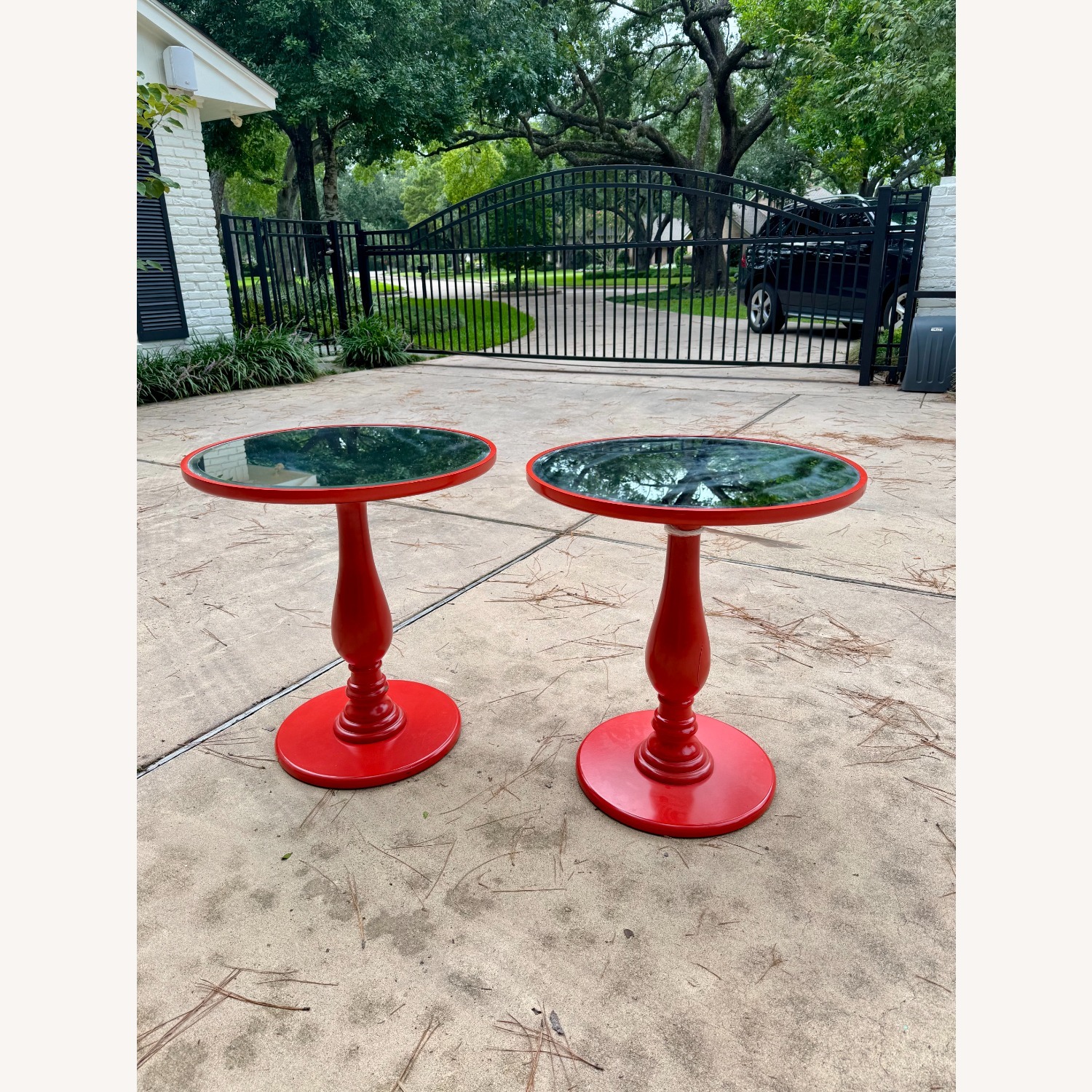 Round Mirrored Side Tables 2 - image-1