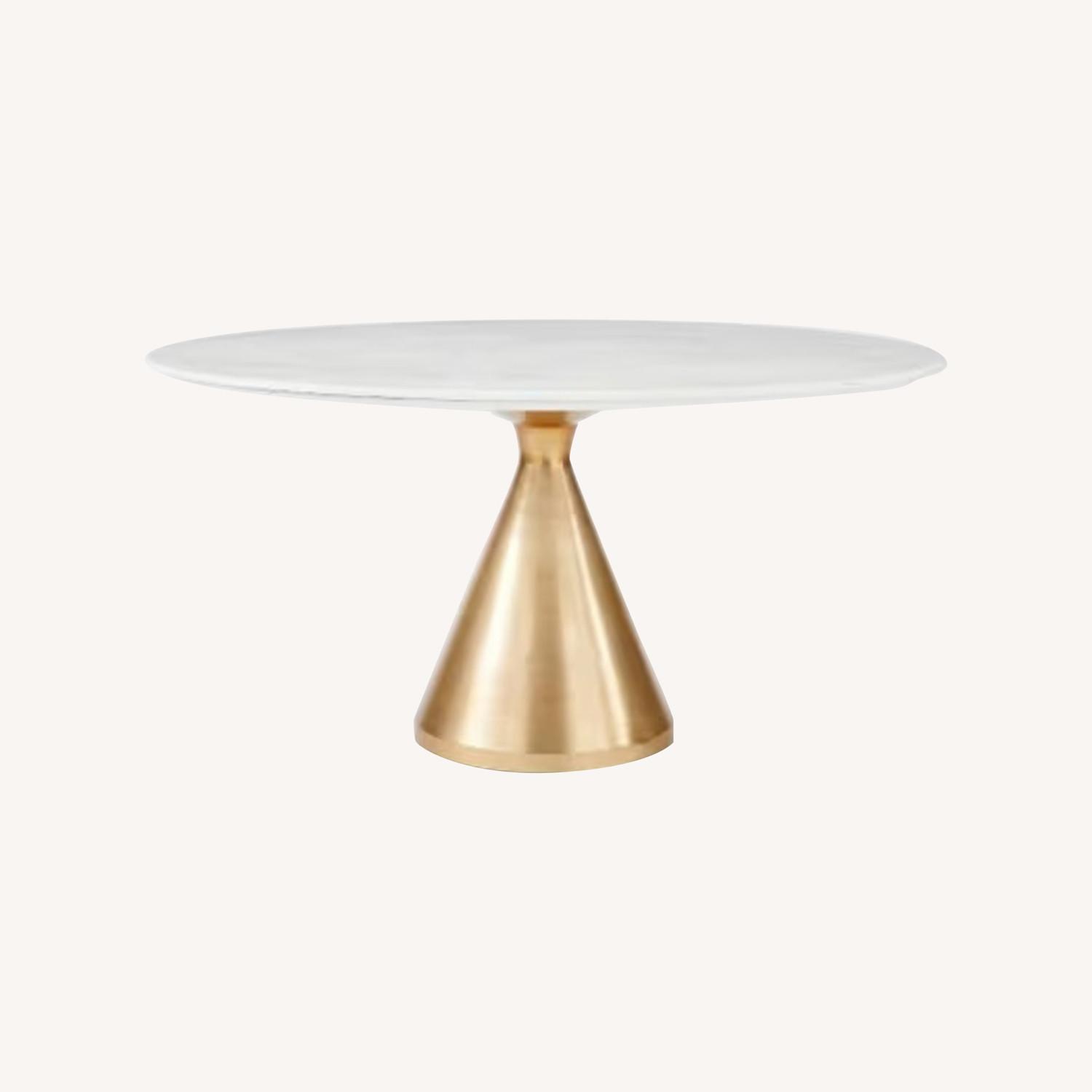 West Elm Marble Round Table 44" - image-0