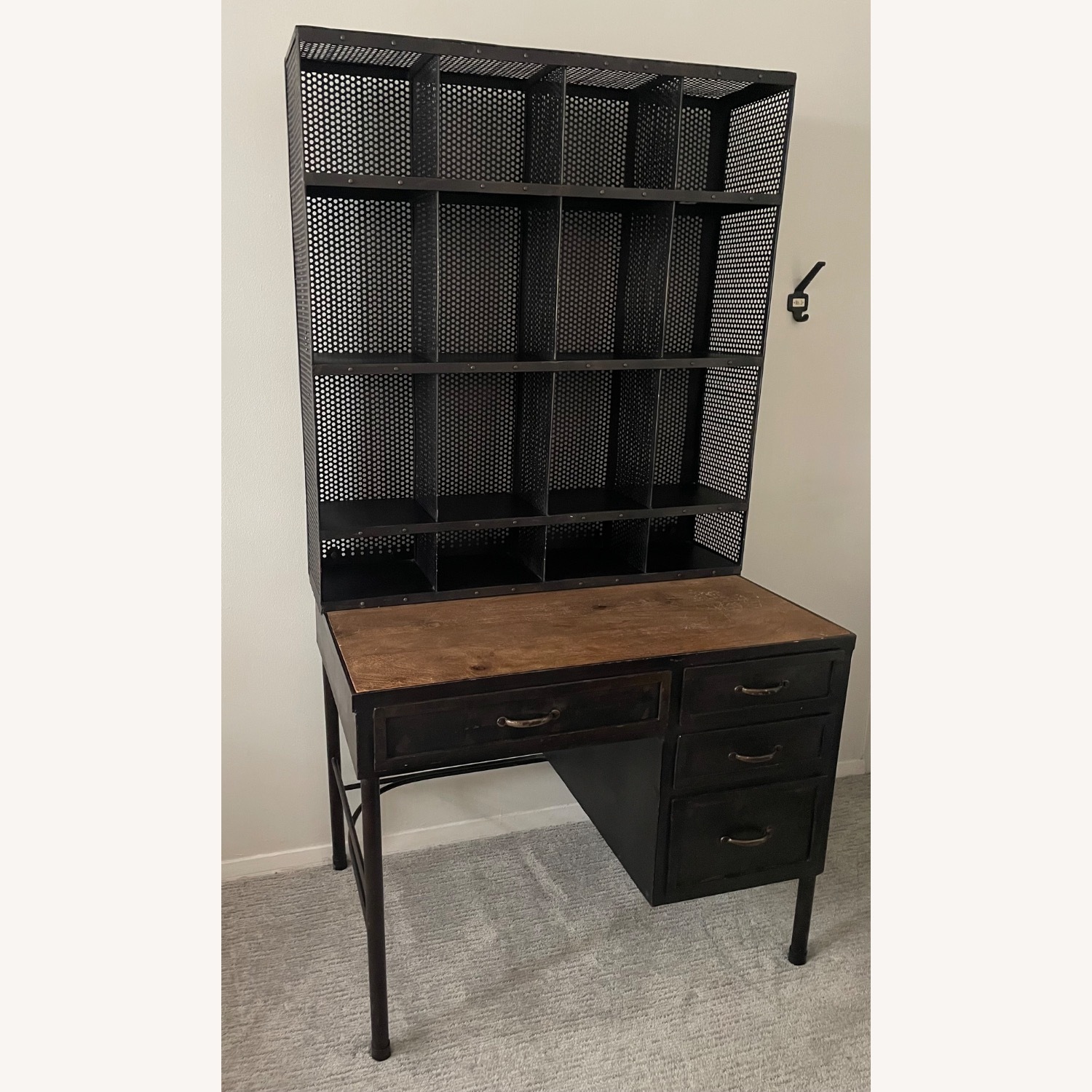Restoration Hardware Vintage Apothecary Shop Desk with Hutch - image-2