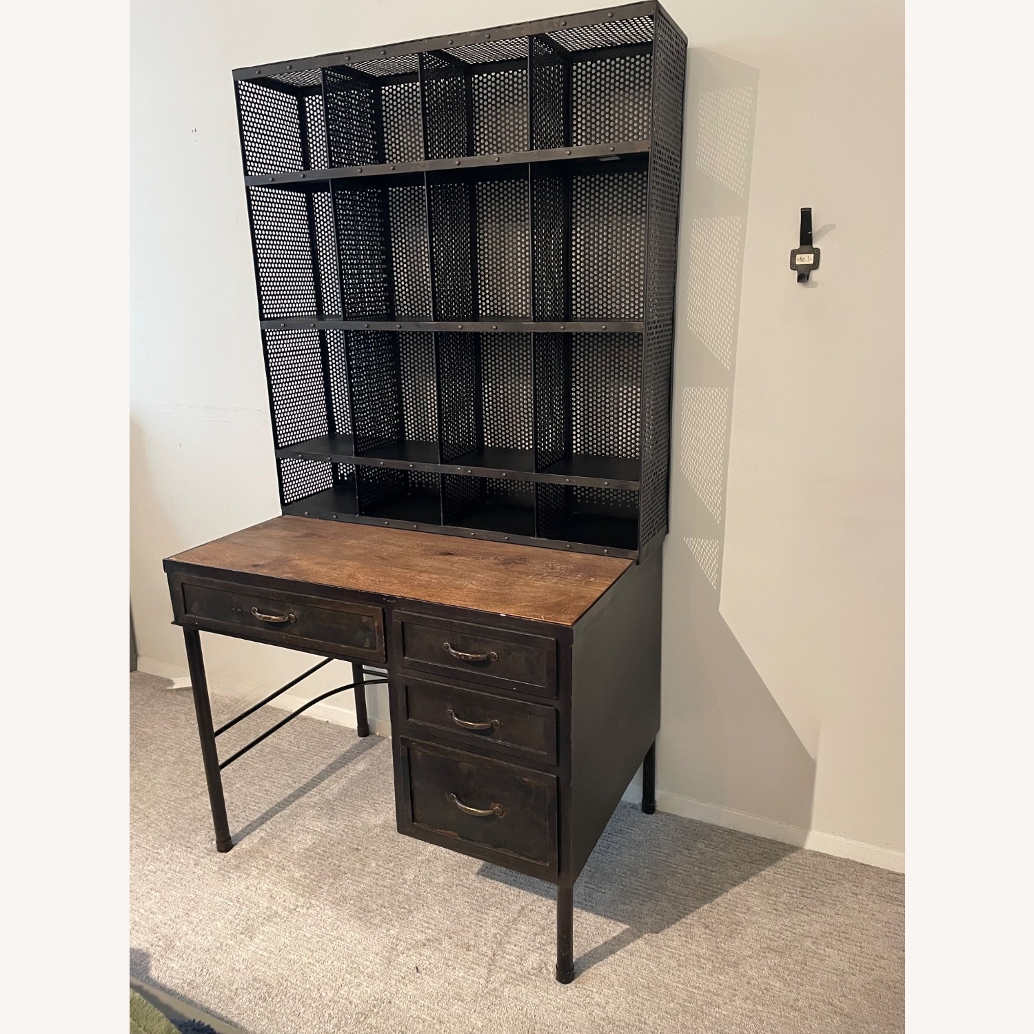 Restoration Hardware Vintage Apothecary Shop Desk with Hutch - image-3