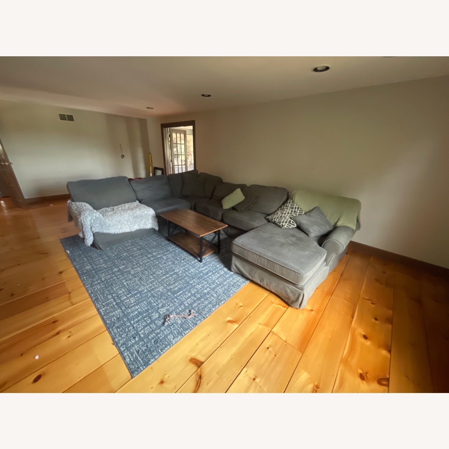 Bob's Discount Gray Blue Sectional  - image-2