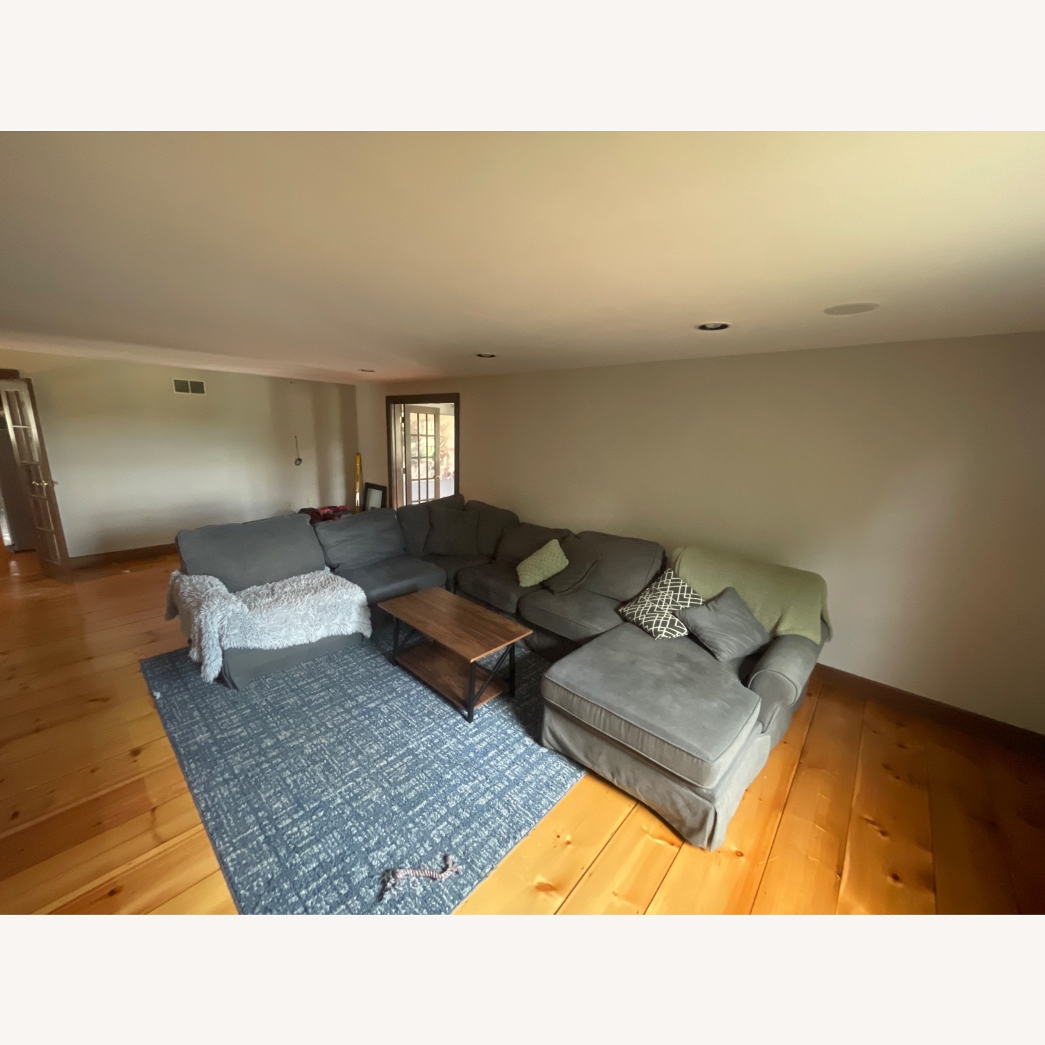 Bob's Discount Gray Blue Sectional  - image-3