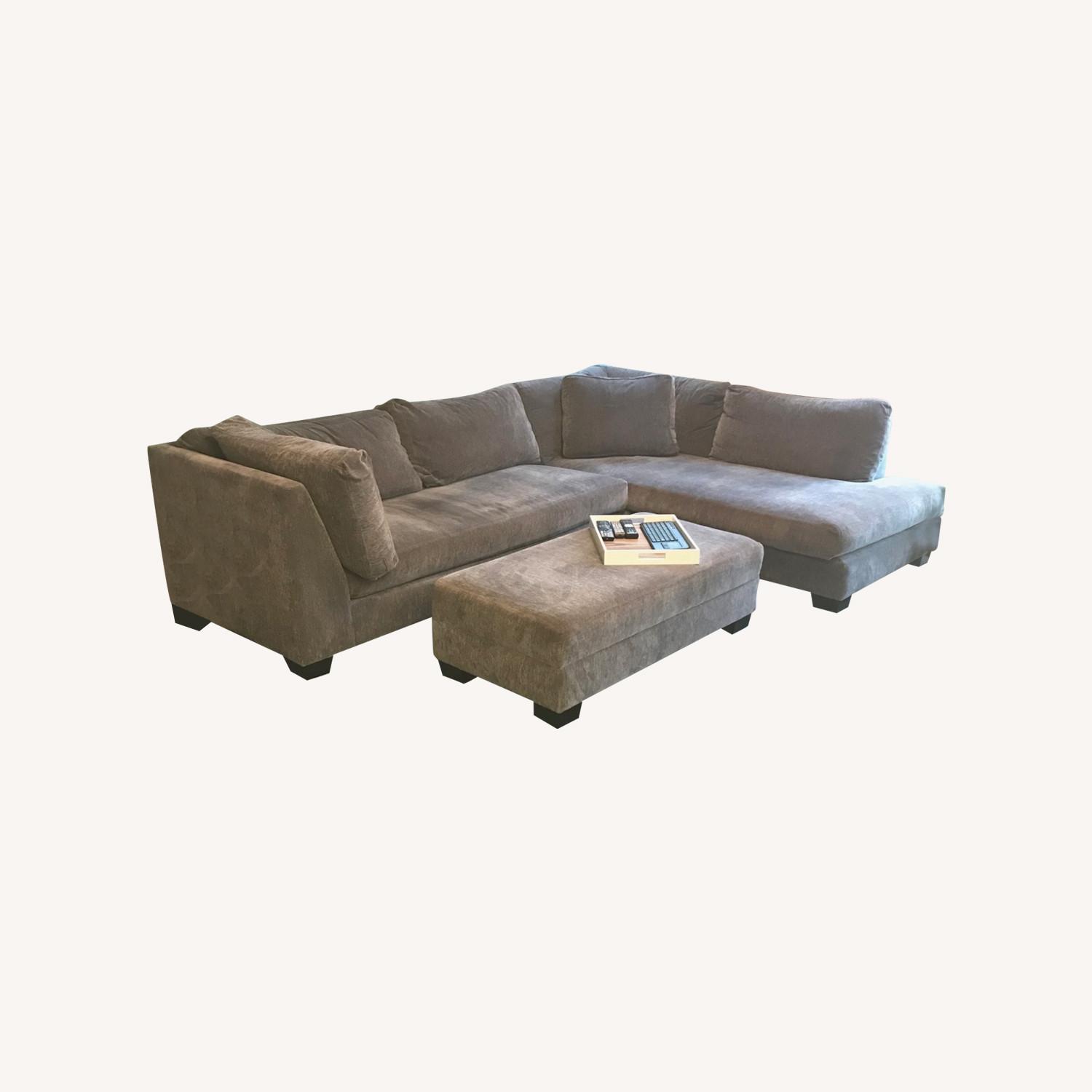 Sectional Sofa + Matching Ottoman - image-0