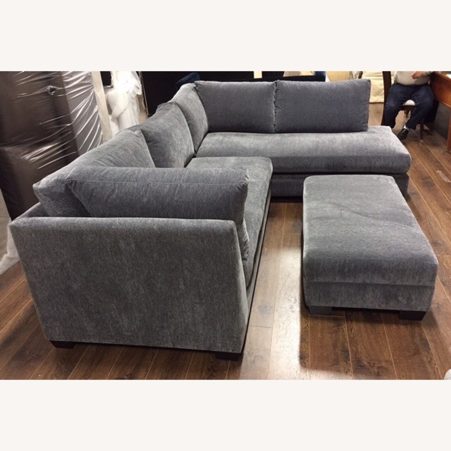 Sectional Sofa + Matching Ottoman - image-2