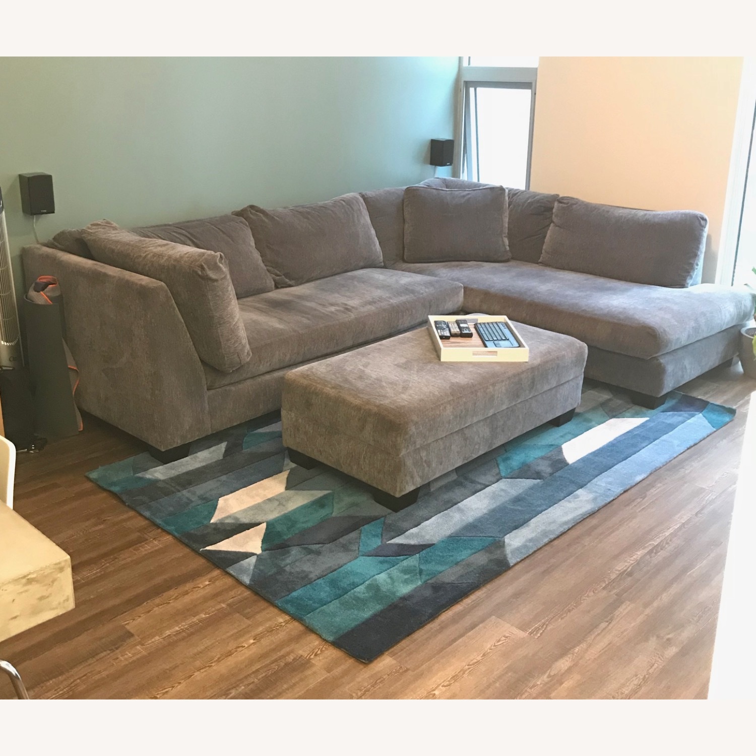 Sectional Sofa + Matching Ottoman - image-1