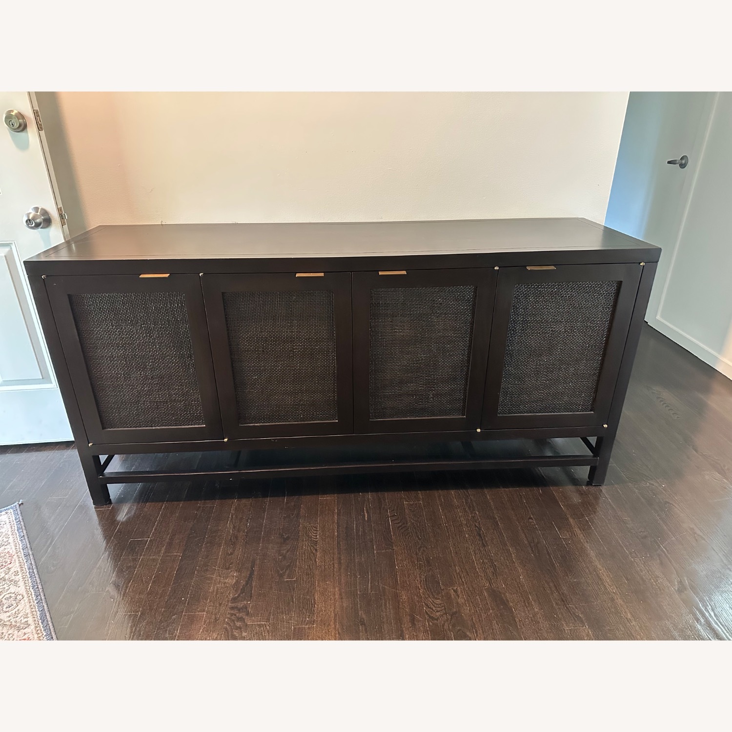 Crate & Barrel Blake 68" Dark Brown Storage Media Console - image-1