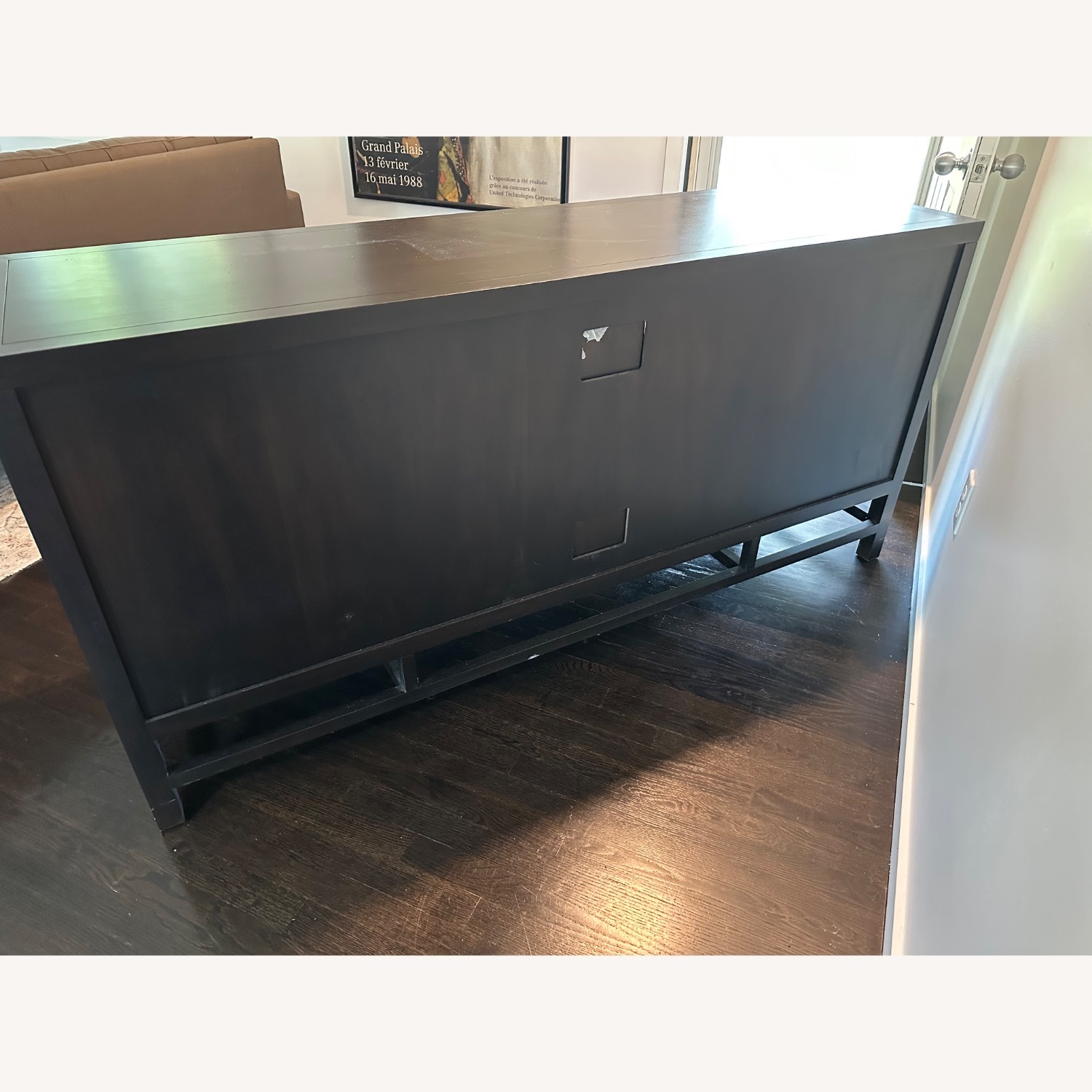 Crate & Barrel Blake 68" Dark Brown Storage Media Console - image-3