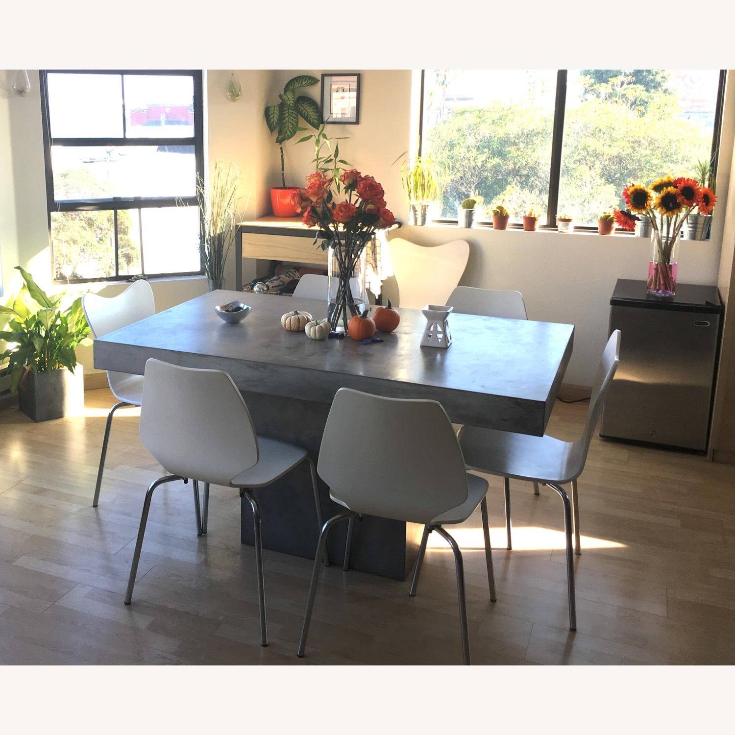 CB2 Concrete Dining Table + 6 Chairs - image-3
