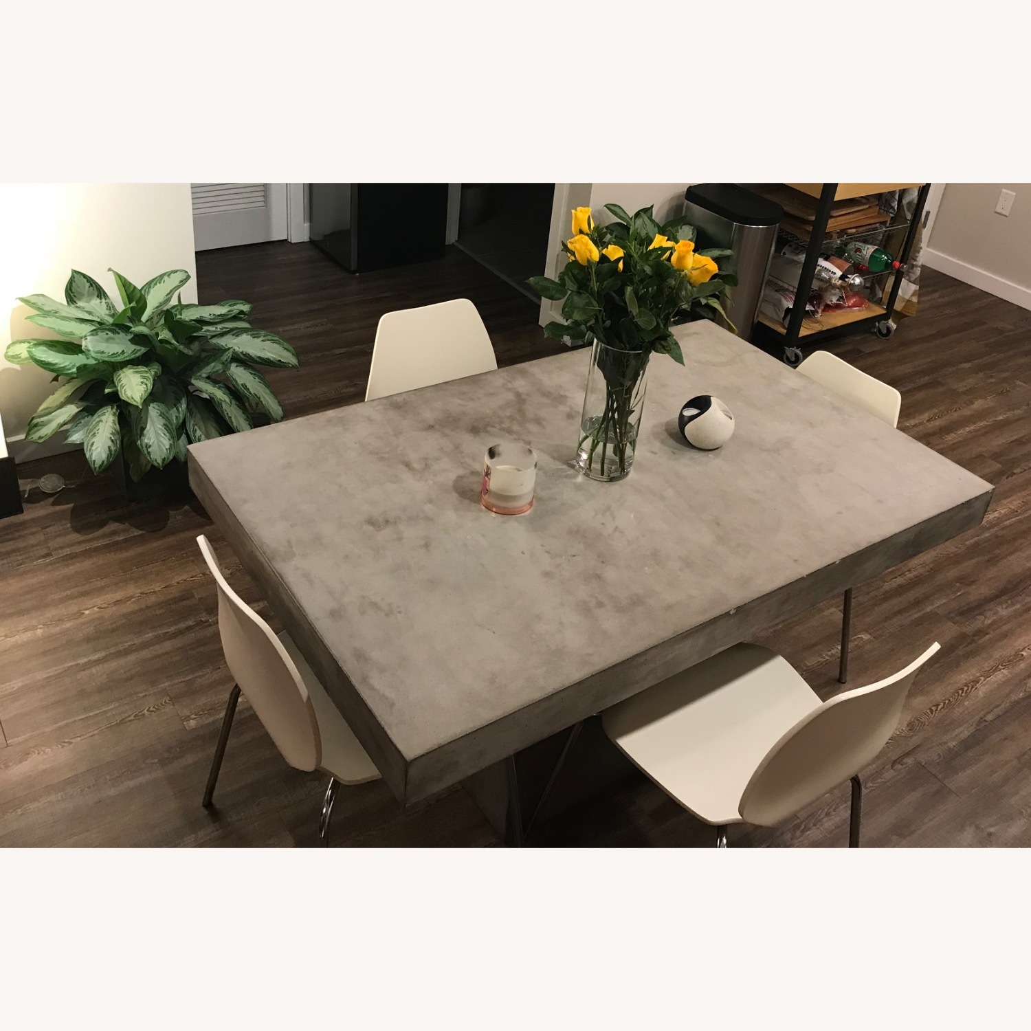 CB2 Concrete Dining Table + 6 Chairs - image-2