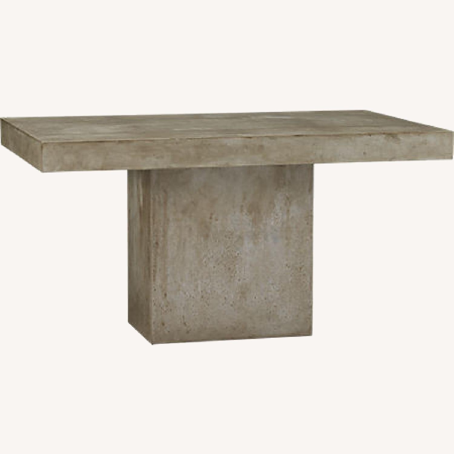 CB2 Concrete Dining Table + 6 Chairs - image-0