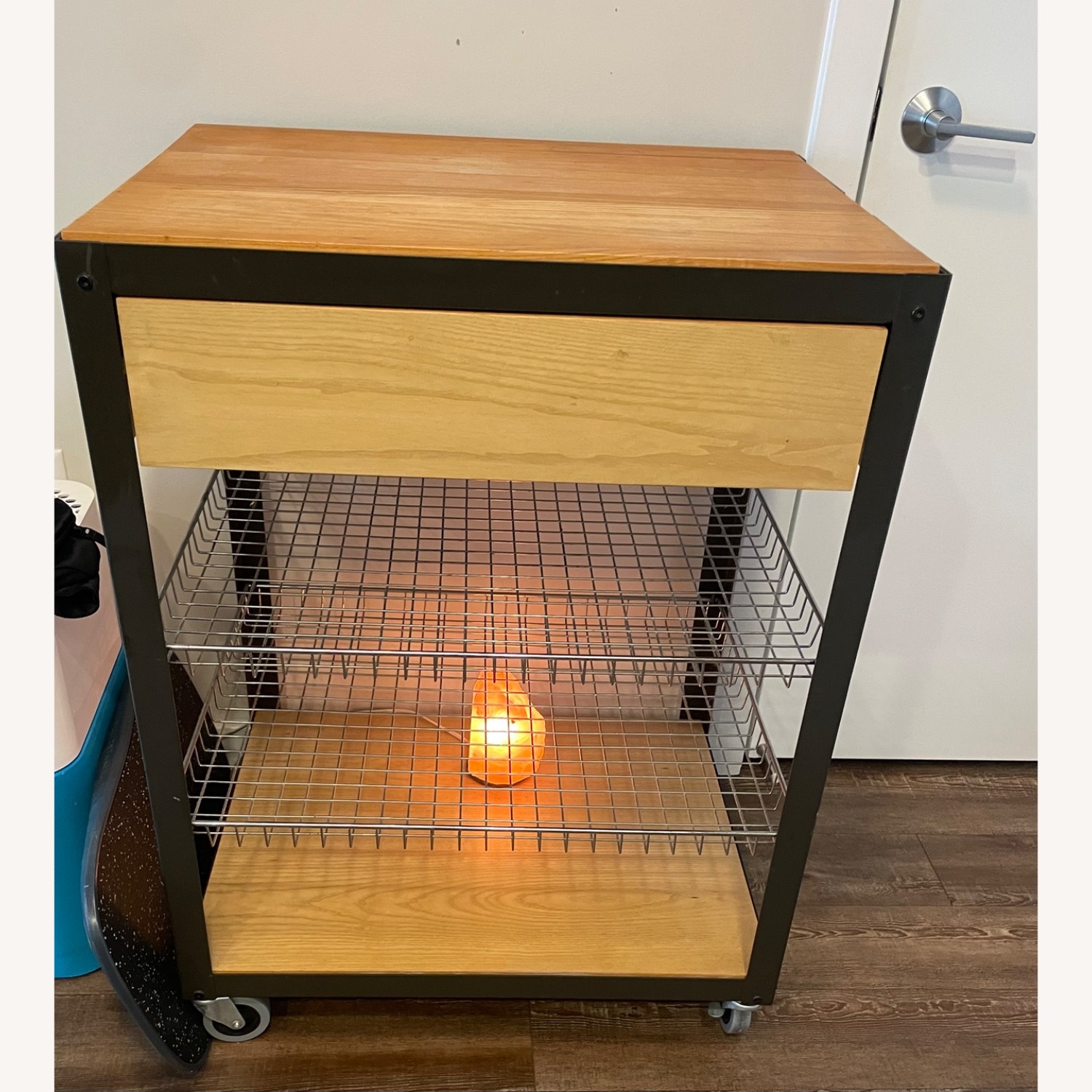 CB2 Butcher Block Kitchen Island/Cart - image-1