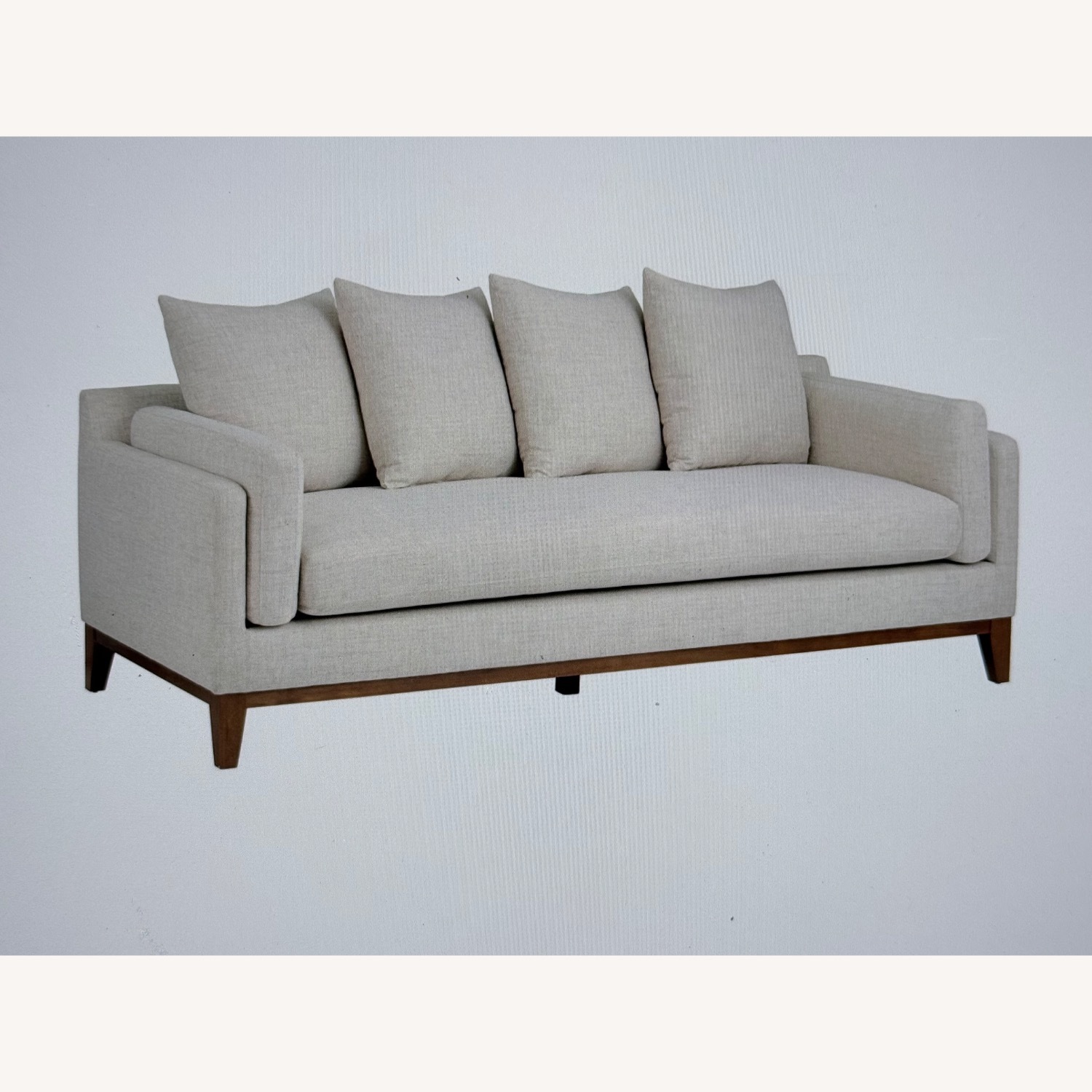 World Market Lucas Ivory 3 Seater Sofa - image-3