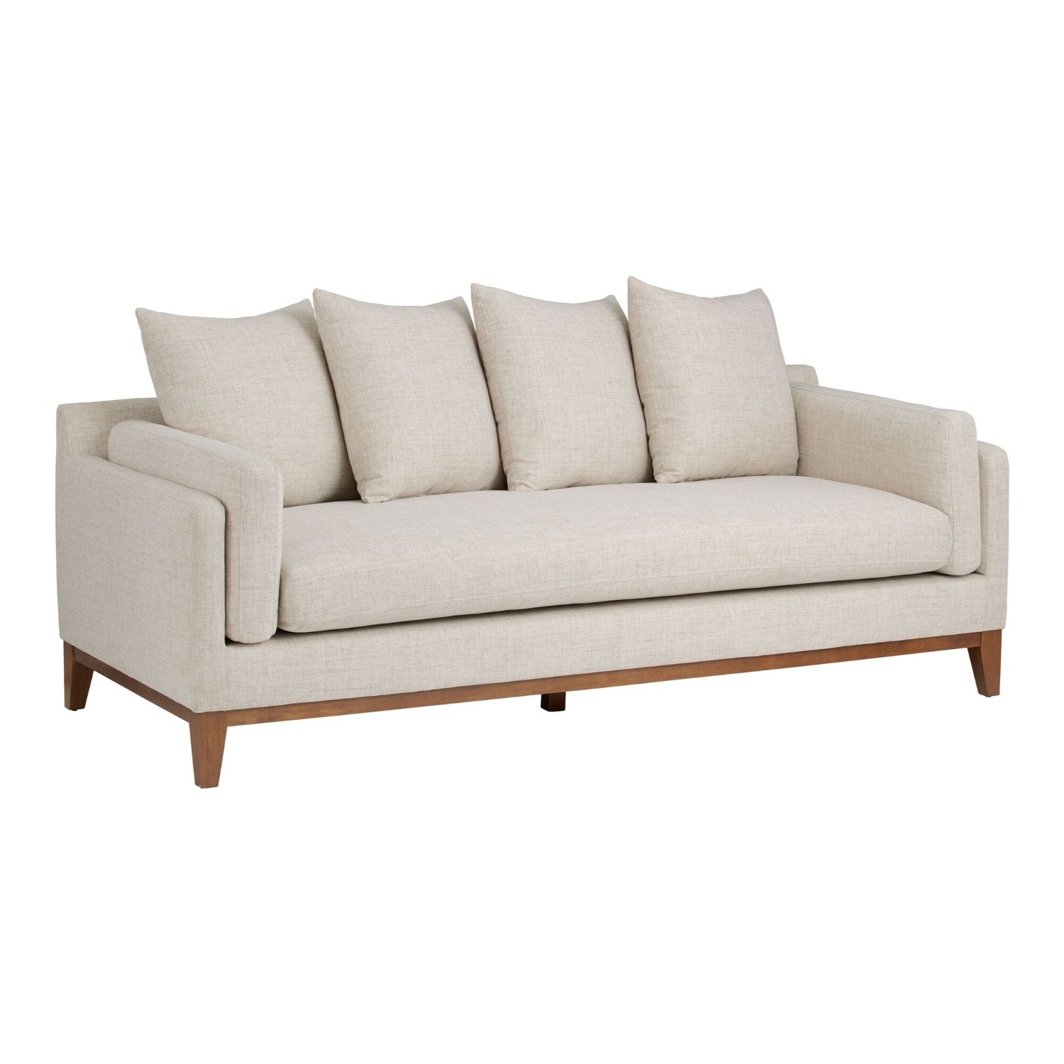 World Market Lucas Ivory 3 Seater Sofa - image-4