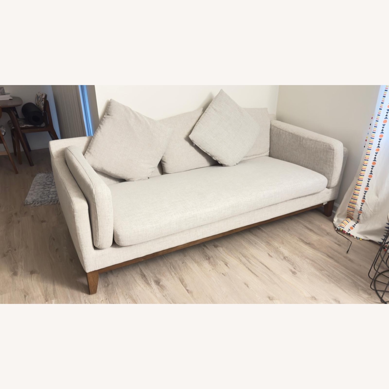 World Market Lucas Ivory 3 Seater Sofa - image-5