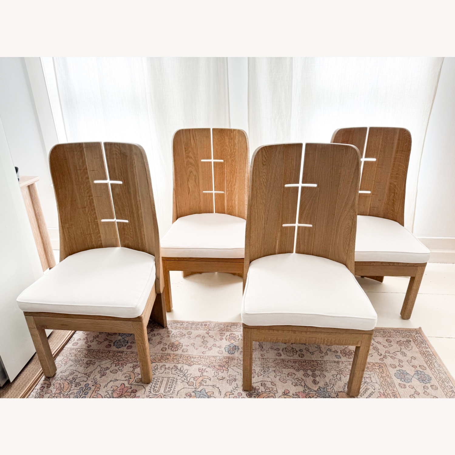 Monastic Solid Oak Dining Chairs - Vintage RH - image-2