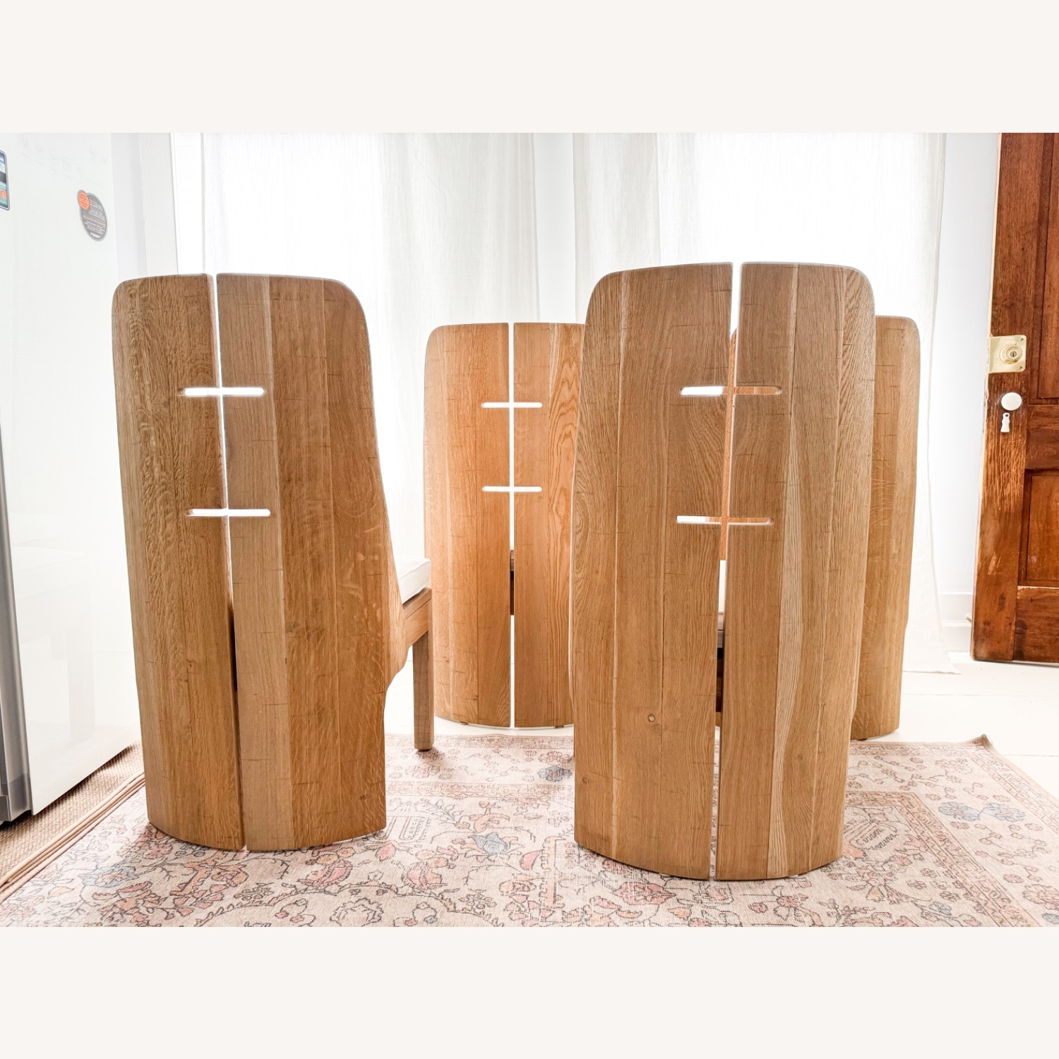 Monastic Solid Oak Dining Chairs - Vintage RH - image-0
