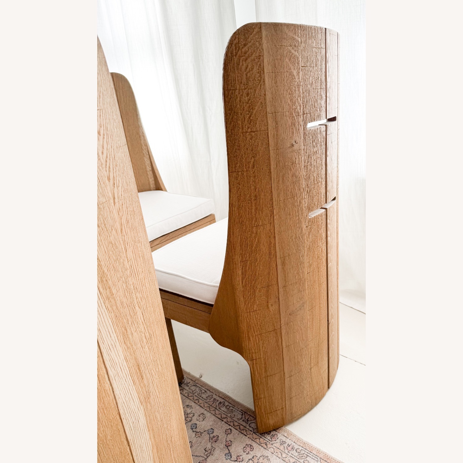 Monastic Solid Oak Dining Chairs - Vintage RH - image-1