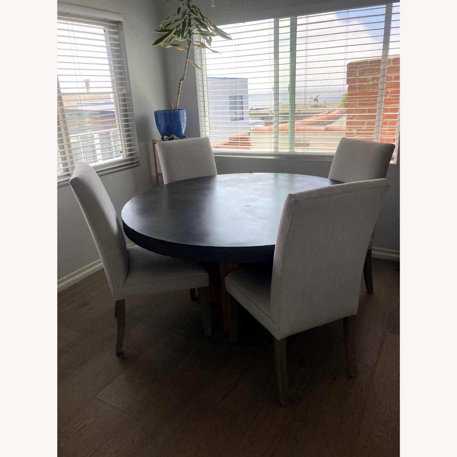 Restoration Hardware Solano Concrete Dining Table & Chairs - image-1