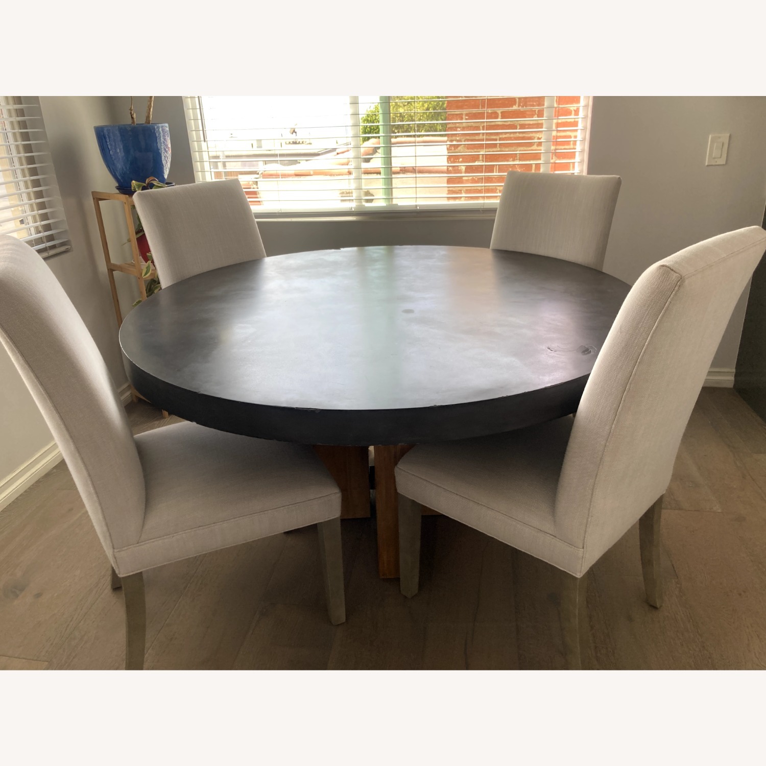 Restoration Hardware Solano Concrete Dining Table & Chairs - image-2