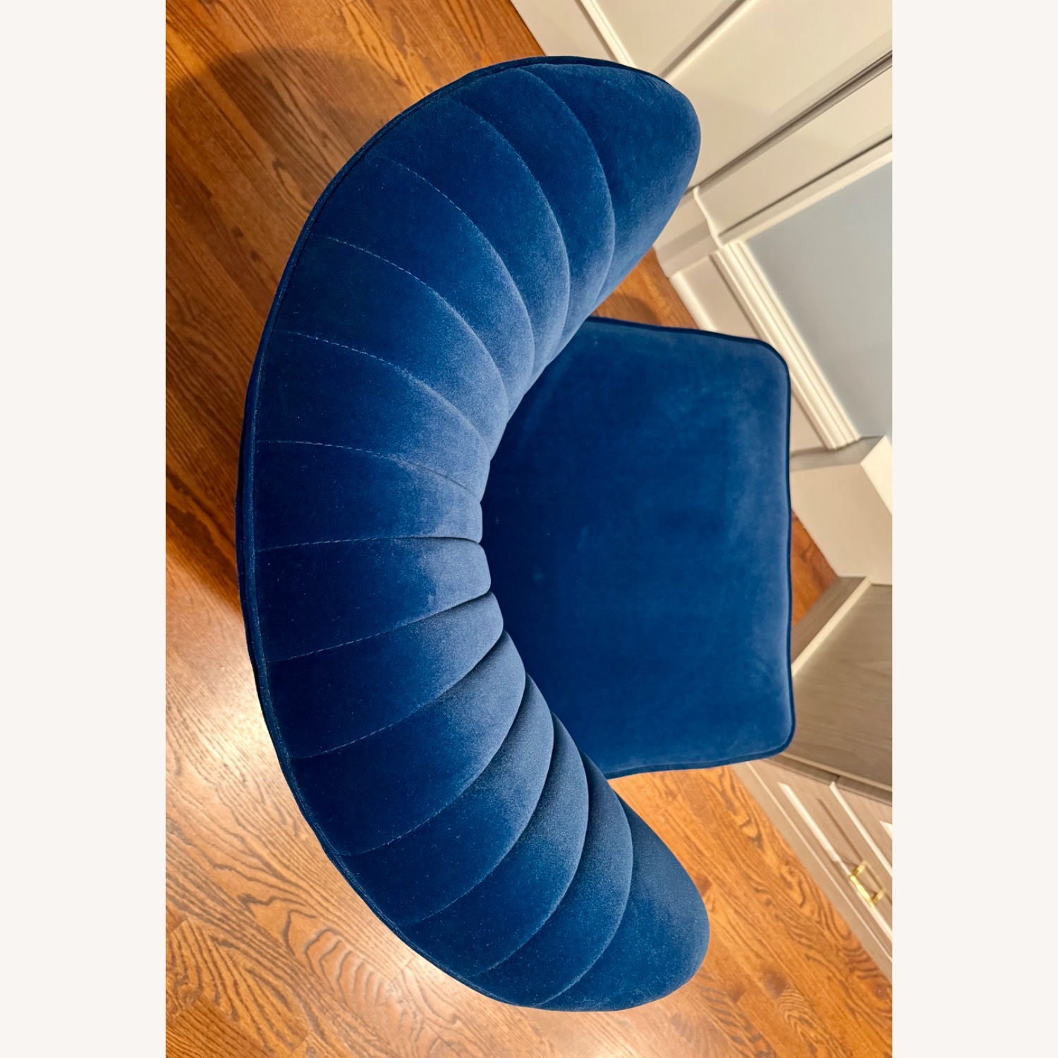 Wayfair Velvet Accent Chair with Brass Legs - image-3