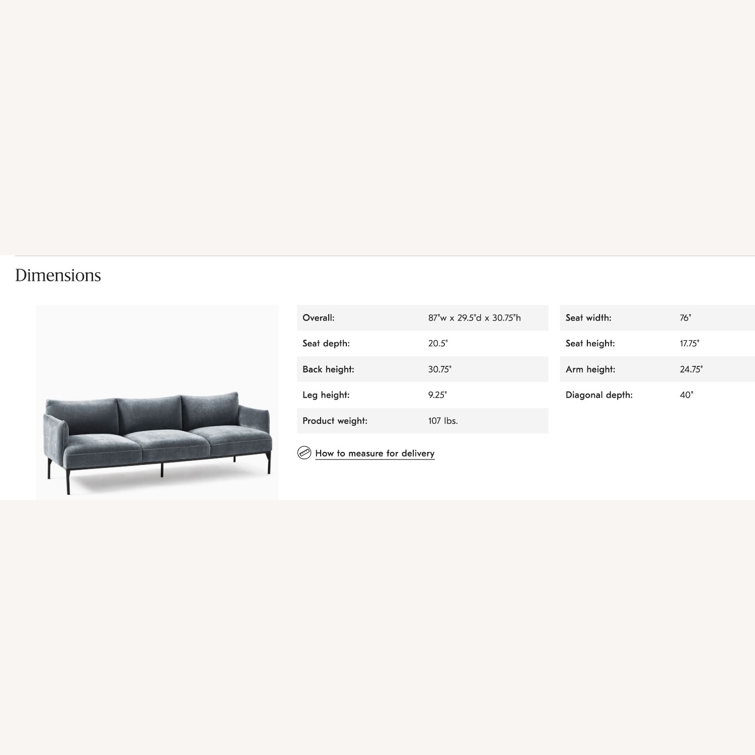 West Elm Penn Sofa - image-4