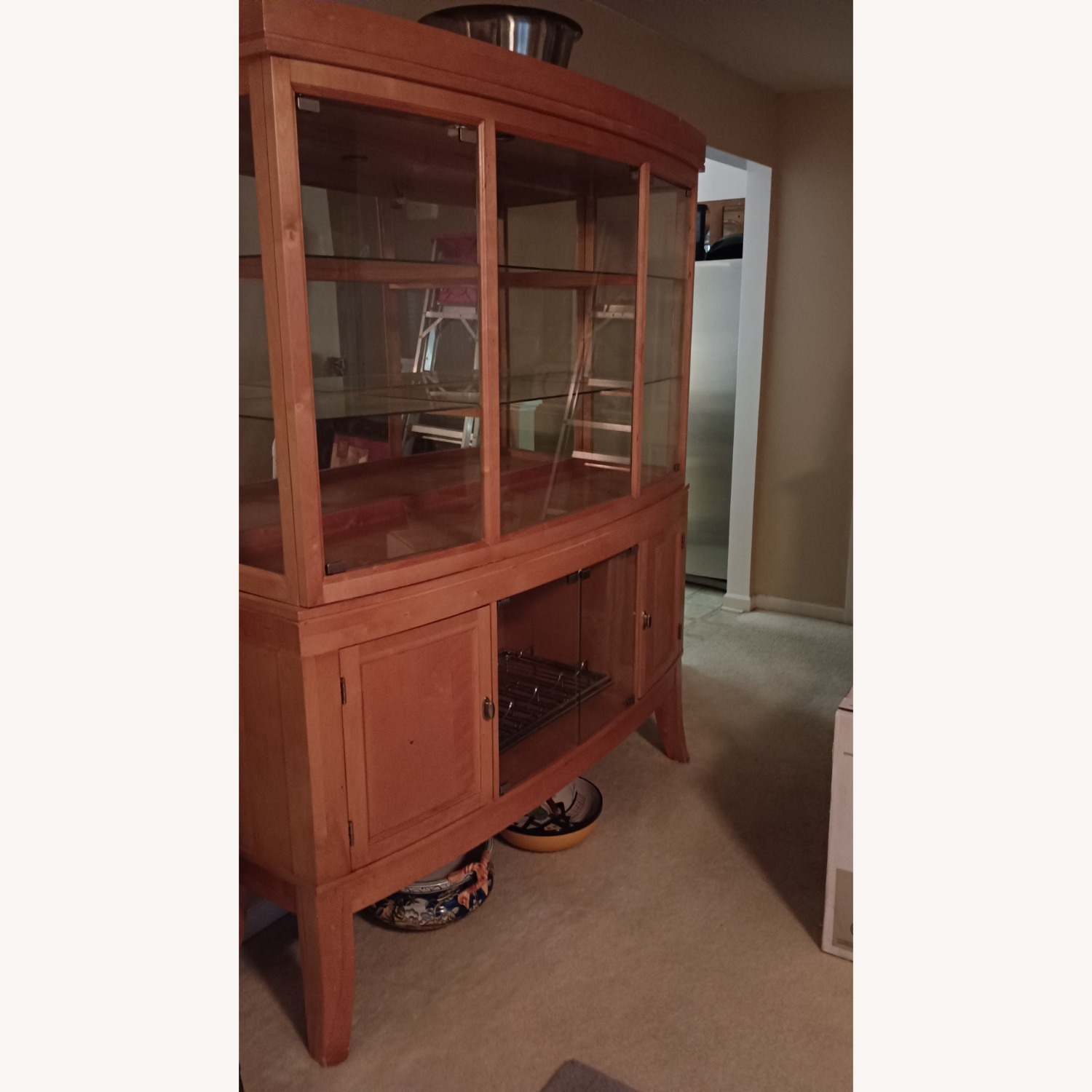 China Cabinet with Wine Rack - image-2