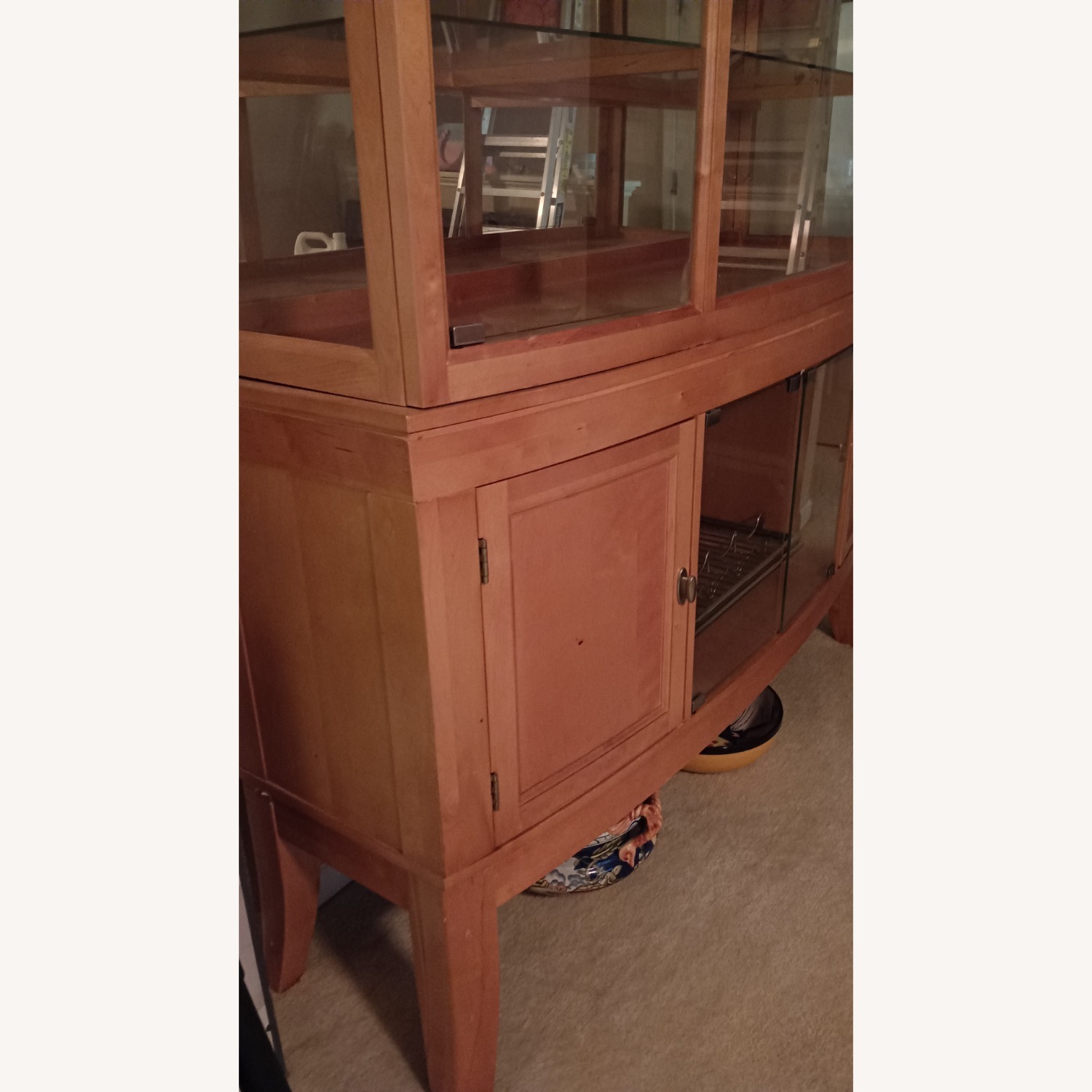 China Cabinet with Wine Rack - image-5