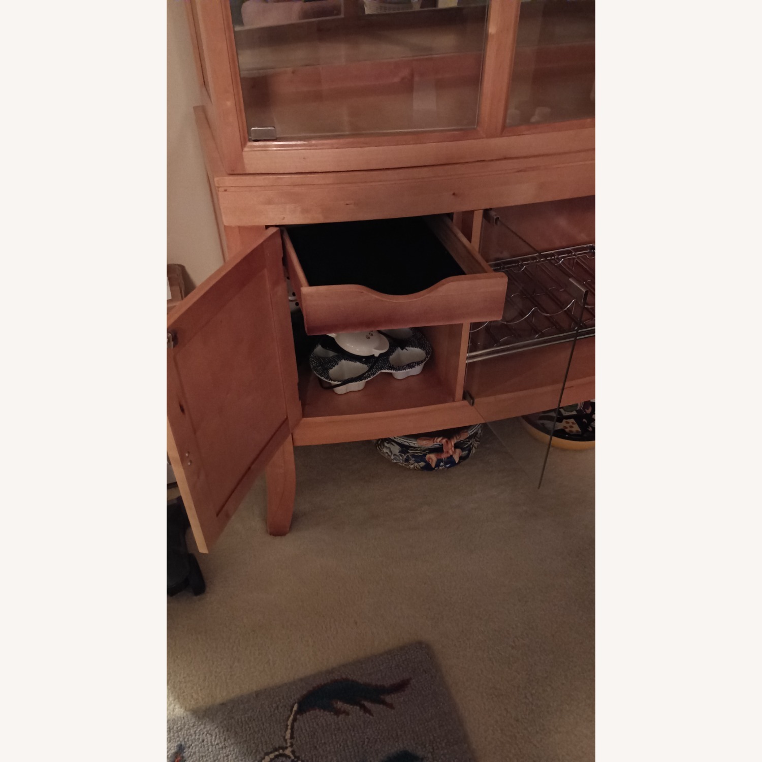 China Cabinet with Wine Rack - image-4