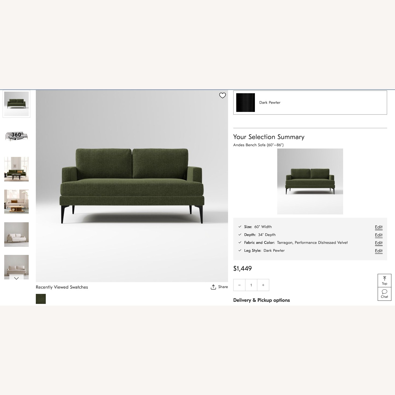 West Elm Andes Bench Sofa - image-5