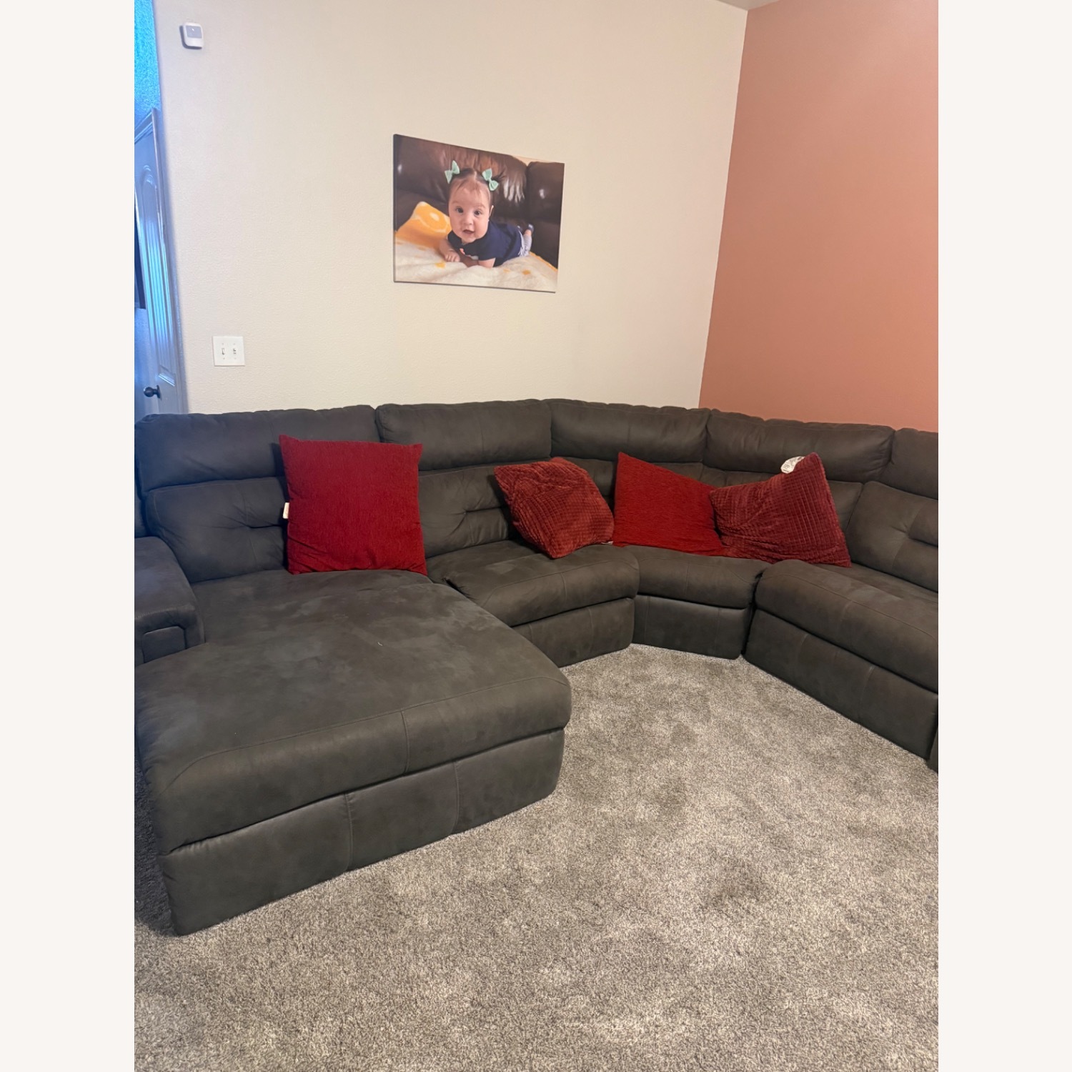 Casual Elements Sectional Sofa Dark Gray - image-2