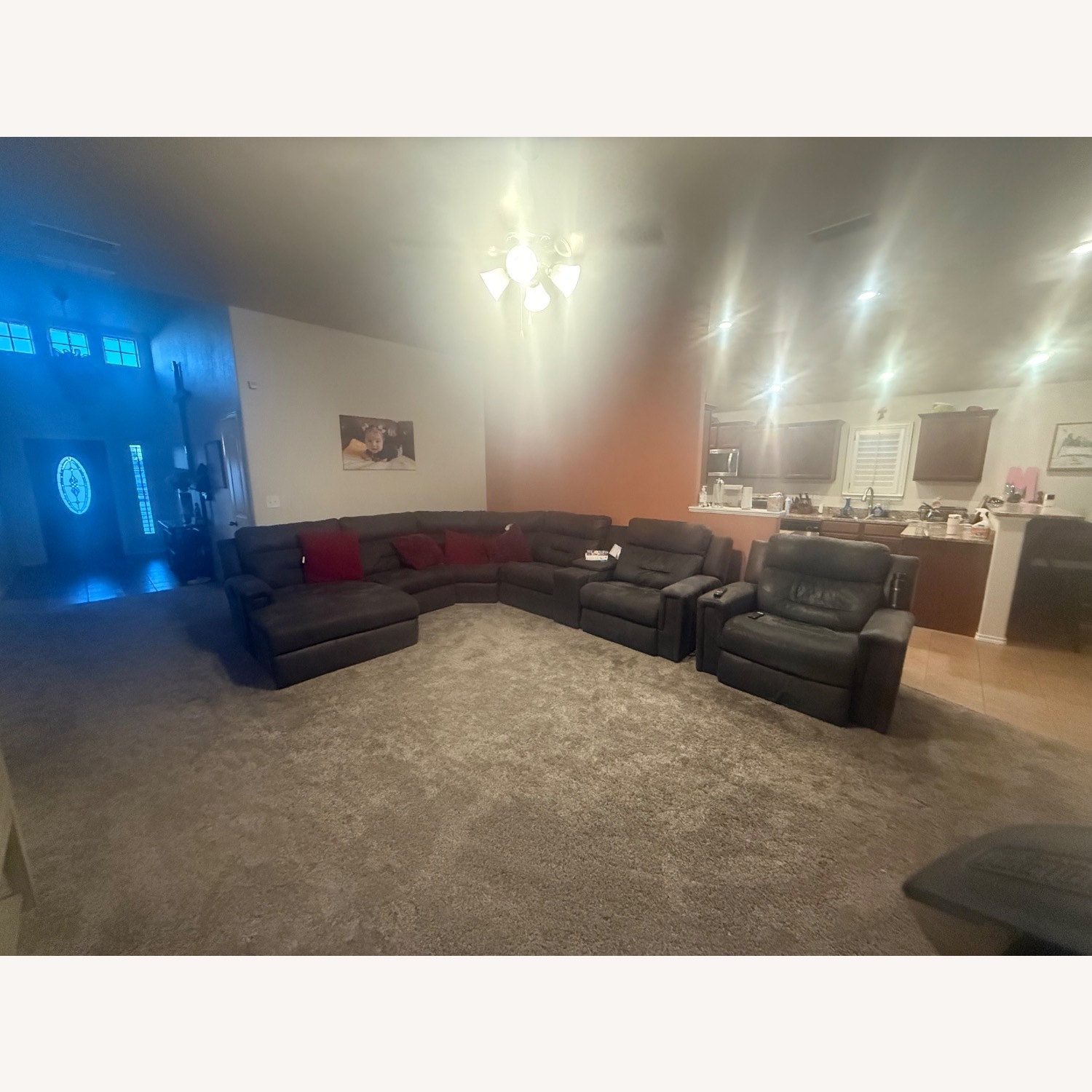 Casual Elements Sectional Sofa Dark Gray - image-1