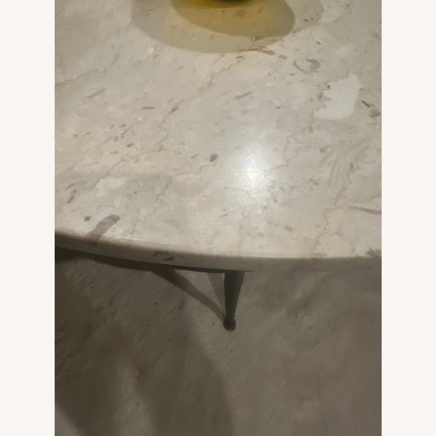 Crema De Marfil Marble Coffee Table Top With Base - image-2