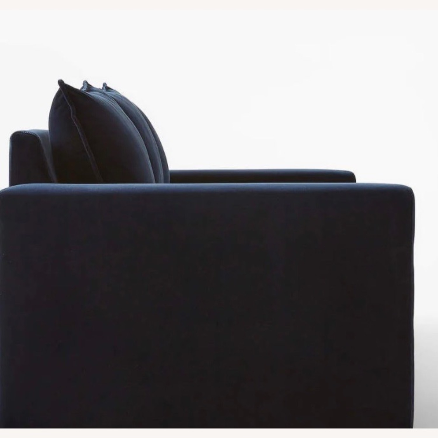 CB2 Camden Midnight Blue Velvet Sofa - image-3