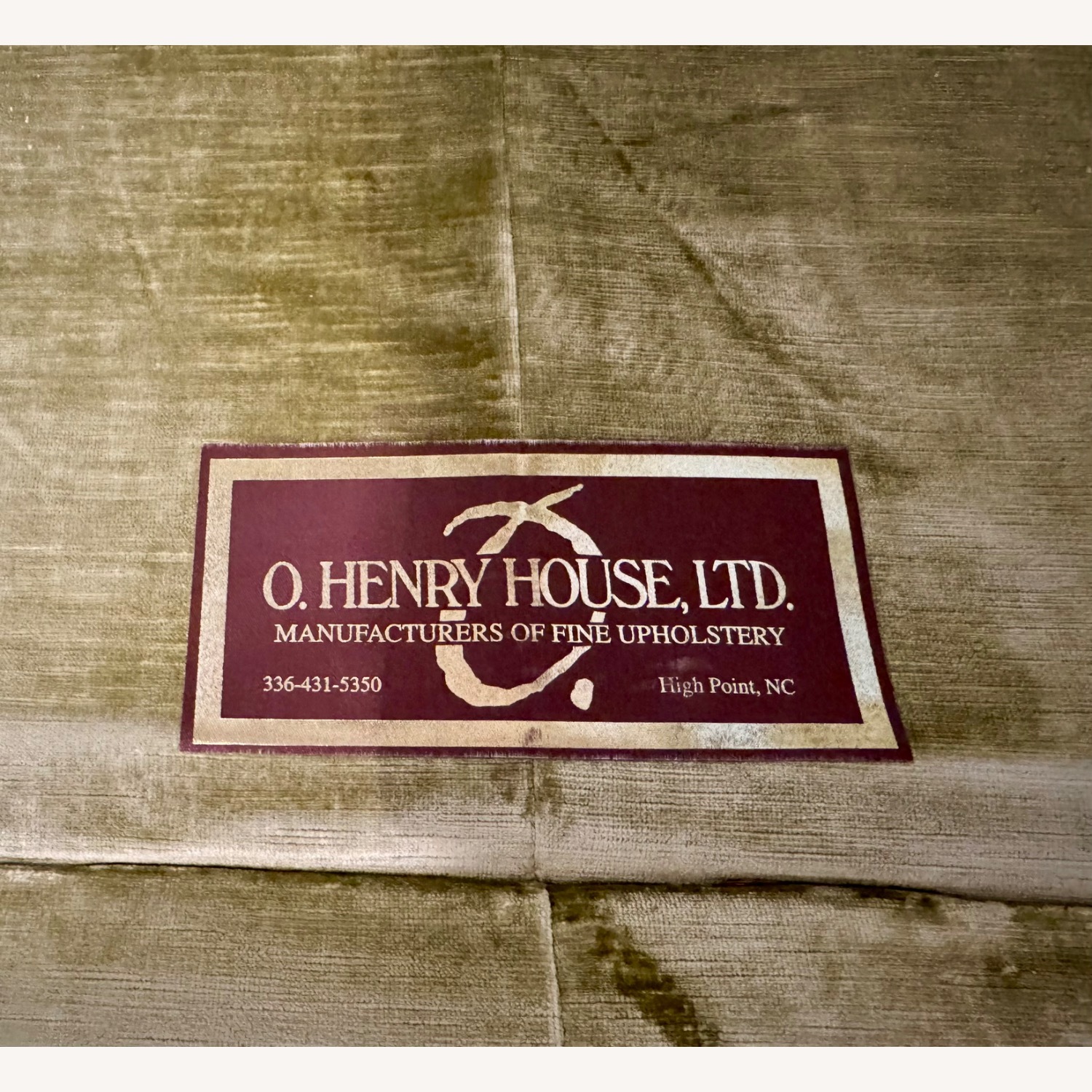 Custom O. Henry House Green Chenille Sleeper Sofa - image-3