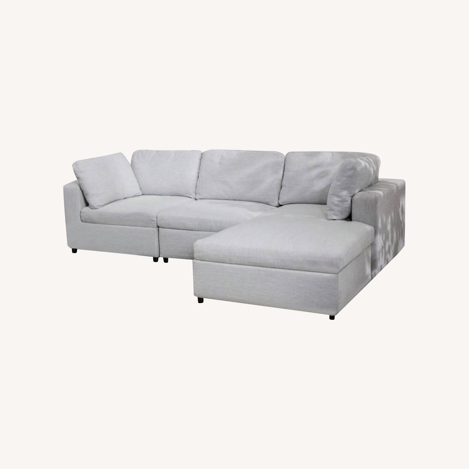 Walmart Light Gray Couch - image-0
