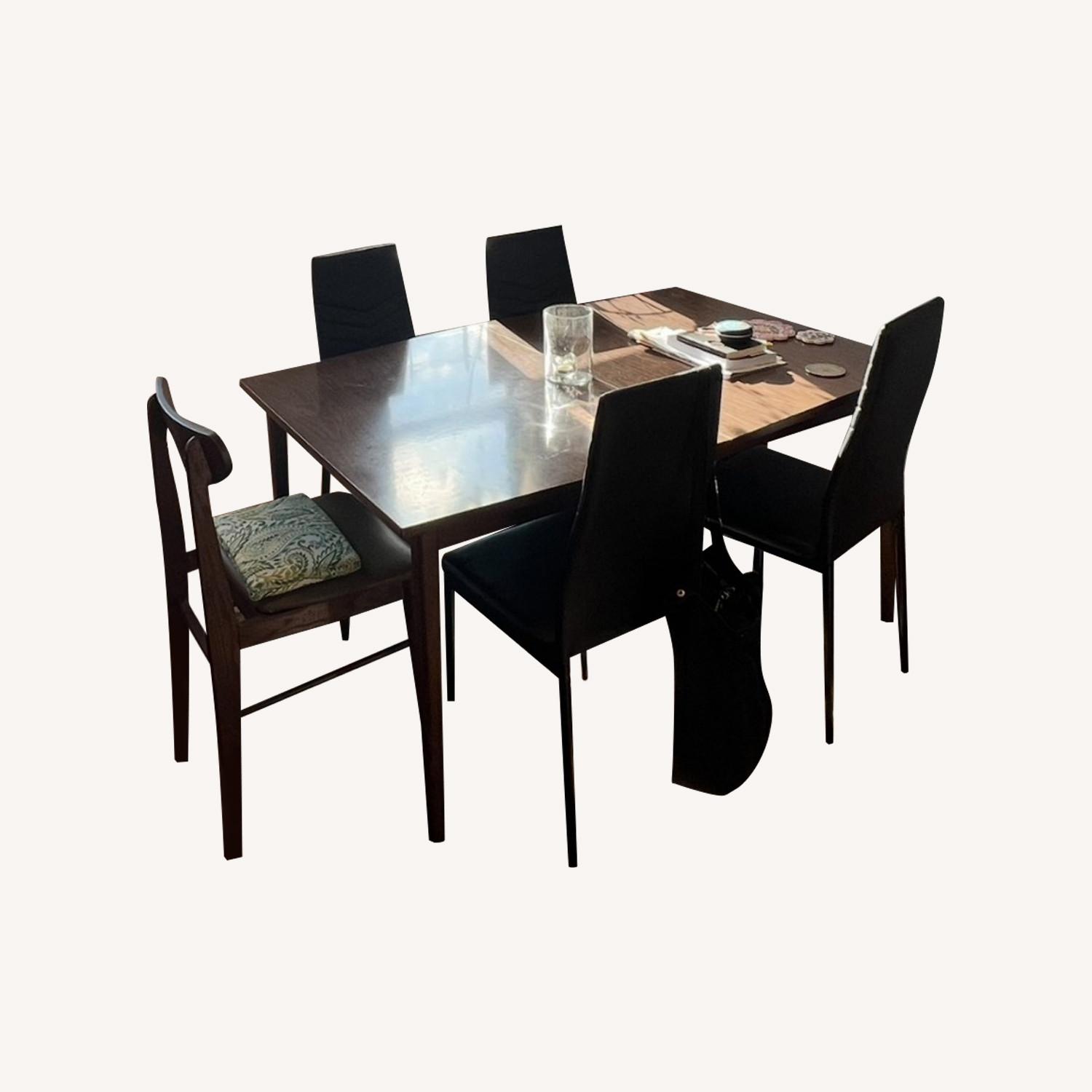 True Mid-Century Modern Walnut Dining Table - image-0