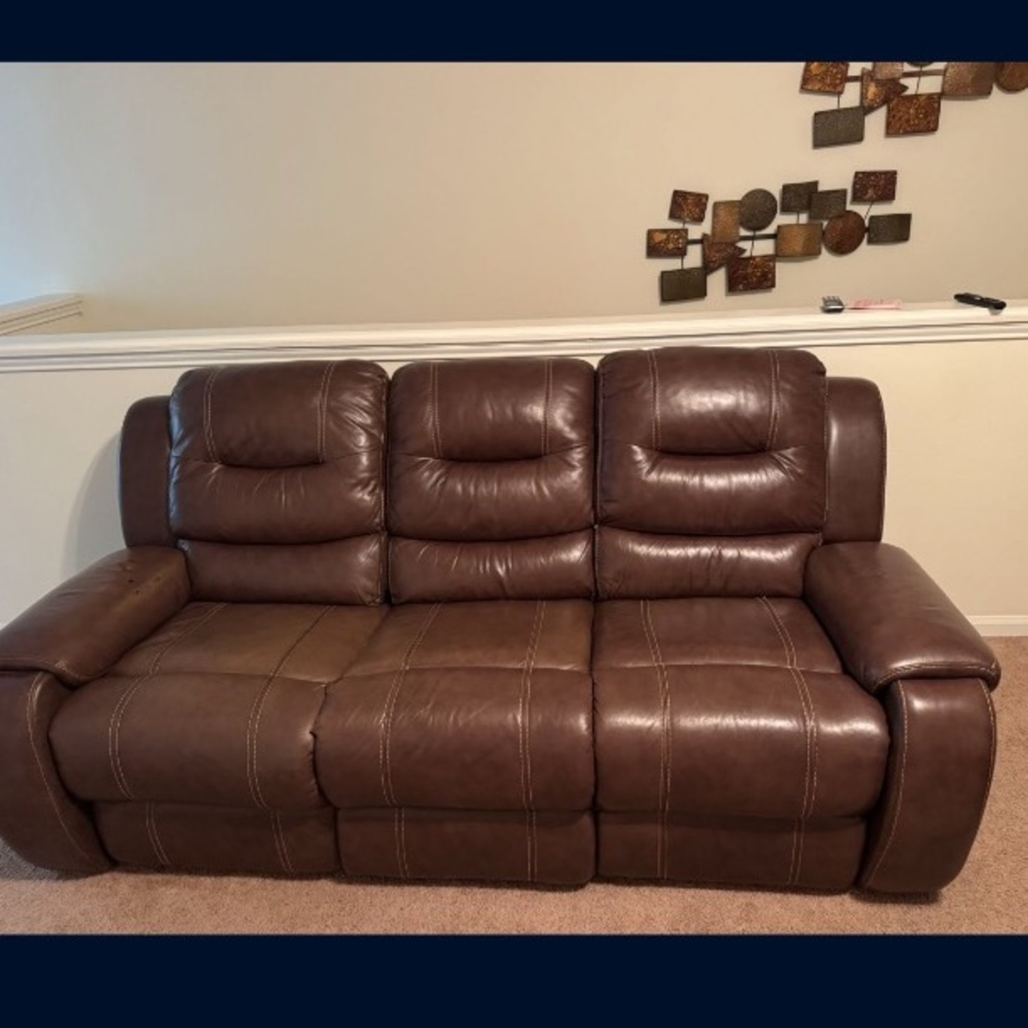 Stoneland Brown 3 Piece Sofa - image-1