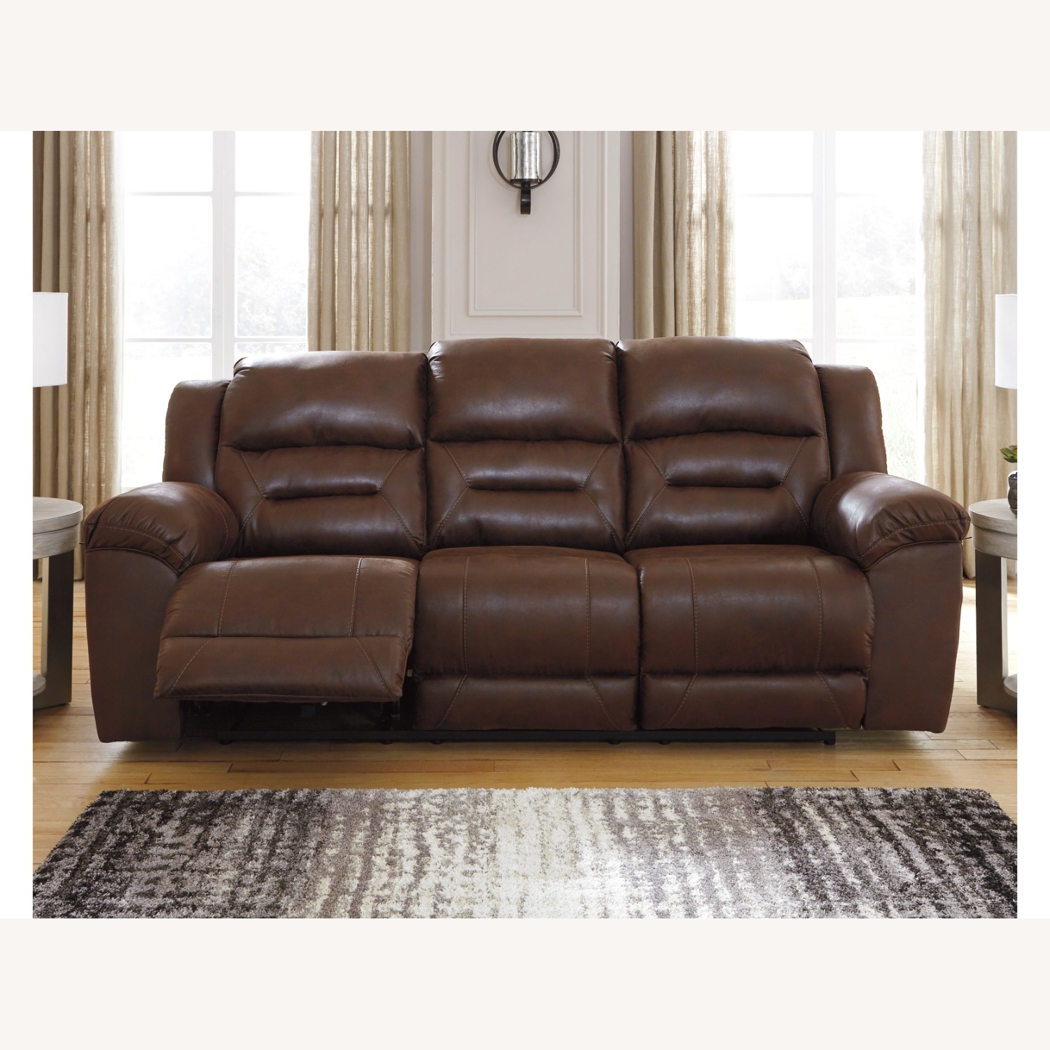 Stoneland Brown 3 Piece Sofa - image-4