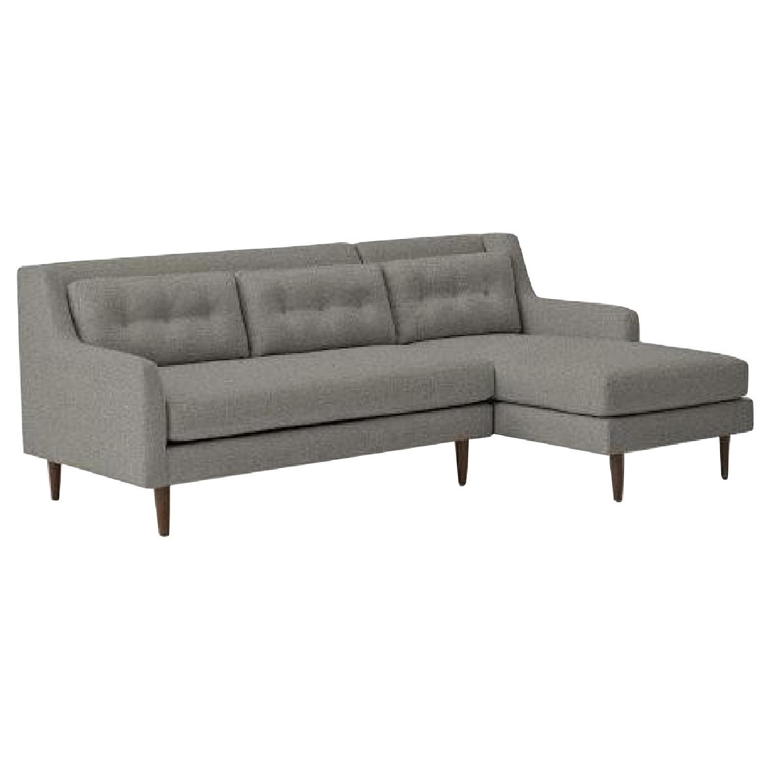 West Elm Crosby Chaise Sofa - image-1