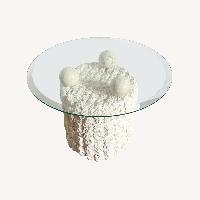 Postmodern Tessellated Stone Side Table