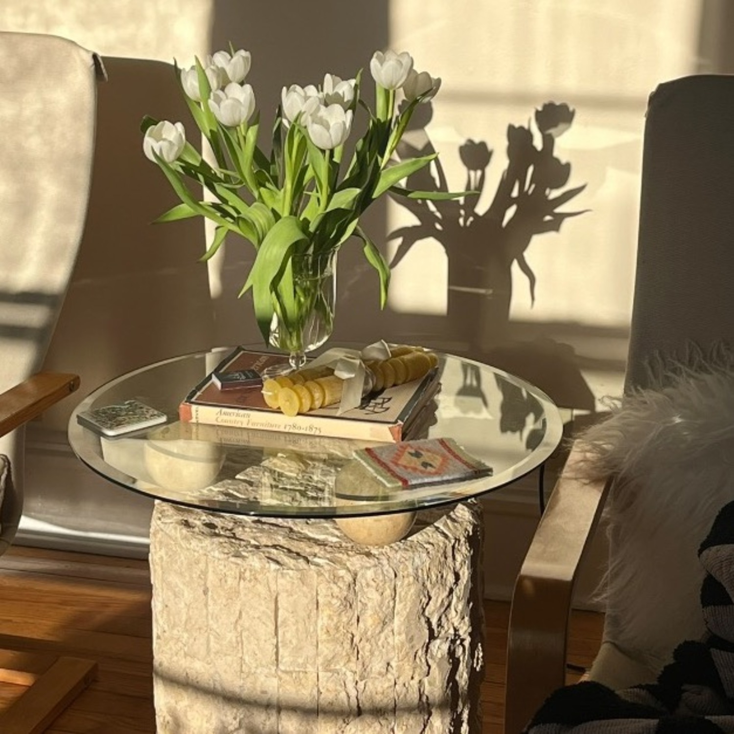 Postmodern Tessellated Stone Side Table - image-3