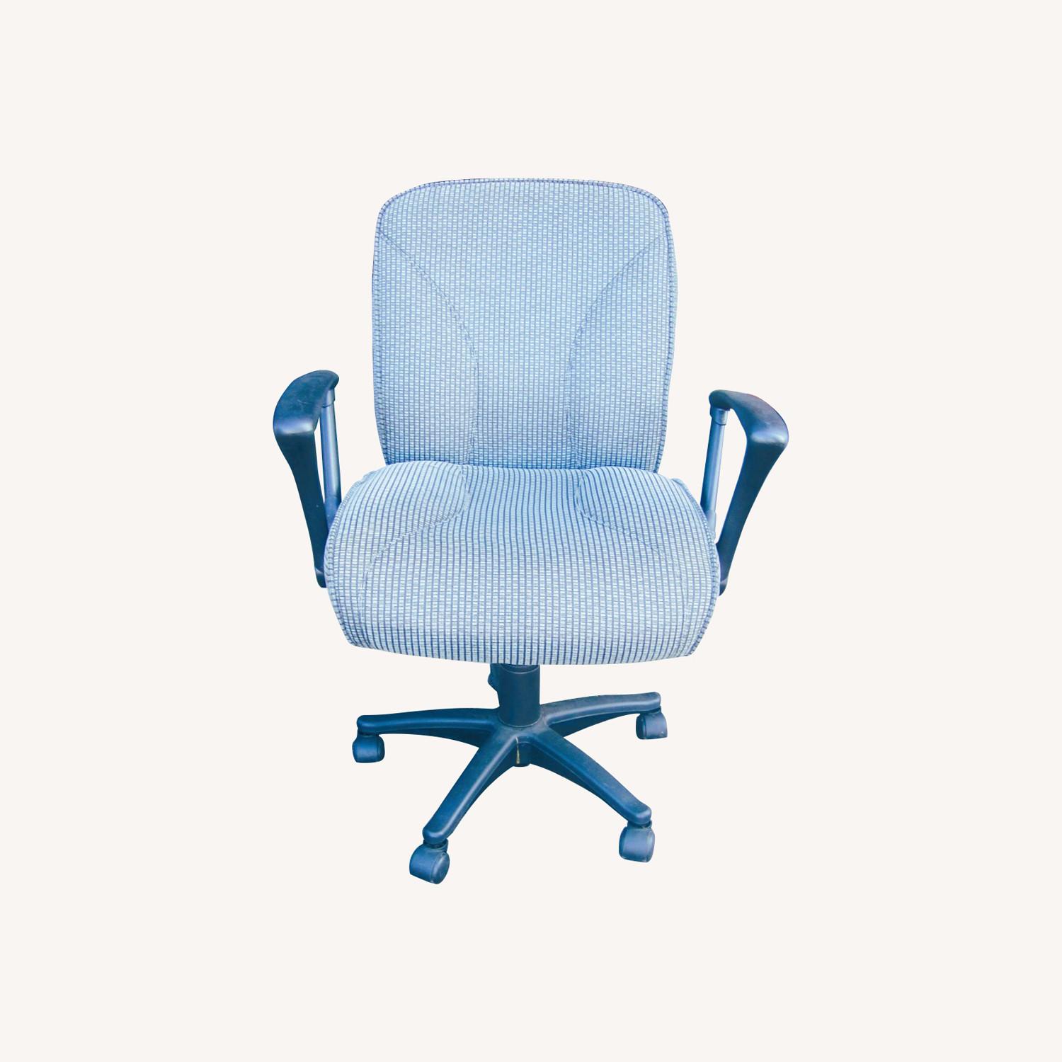 Rolling Desk Chair Gray Color Wheeled - image-0