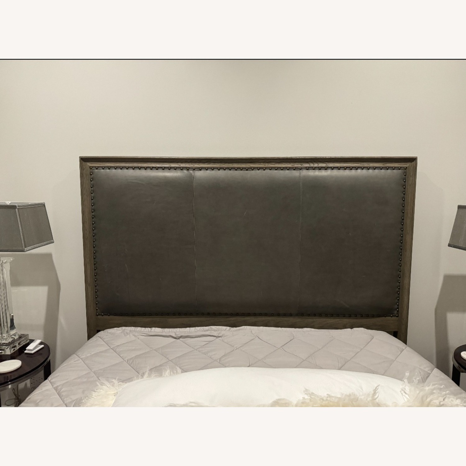 Restoration Hardware Cayden Leather Panel Bed - image-3
